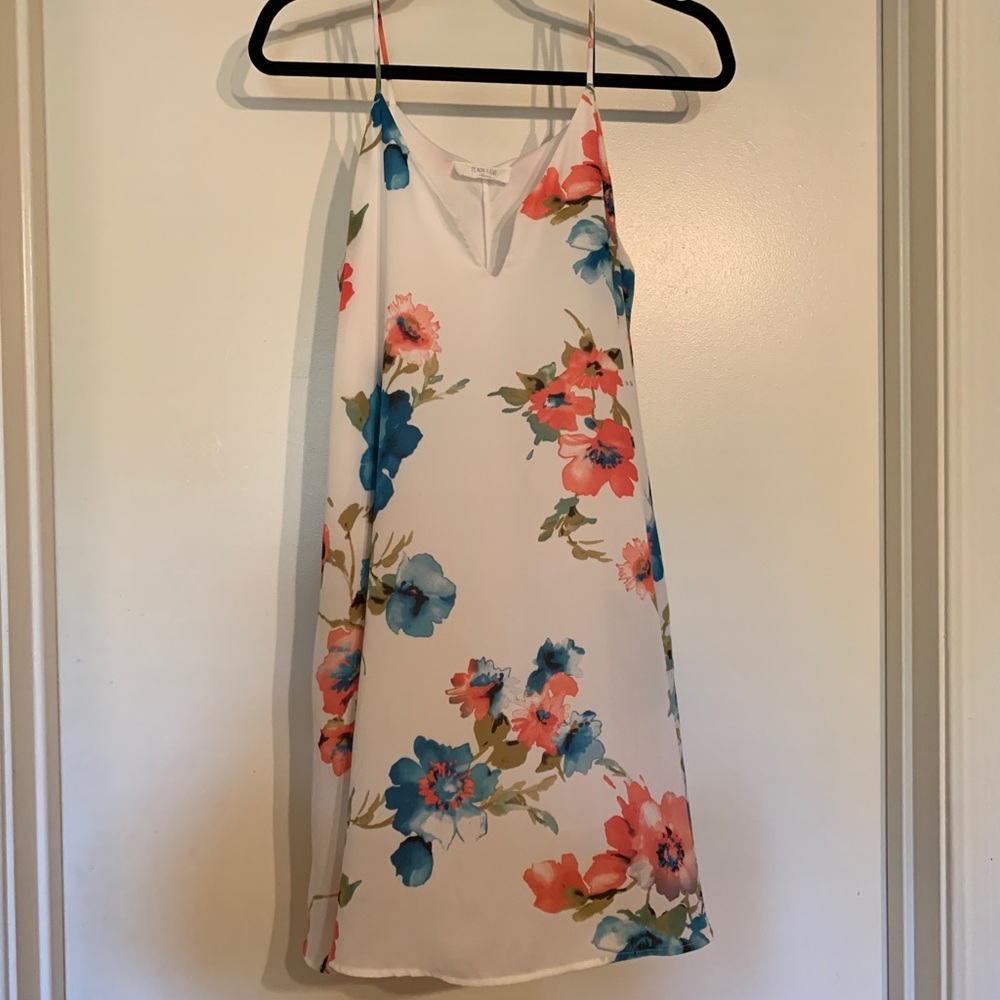 White Spring Floral Dress